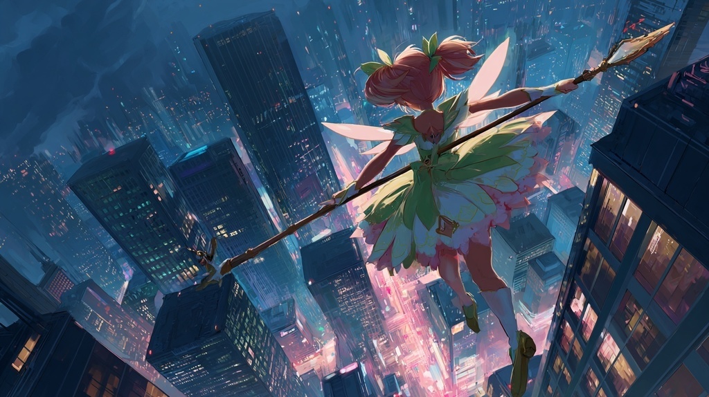 敵の動きが速すぎて翻弄される魔法少女