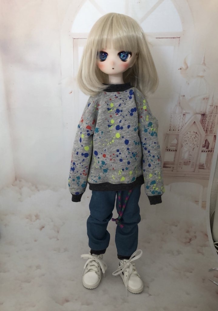 再販、ペイントスウェット×パンツ