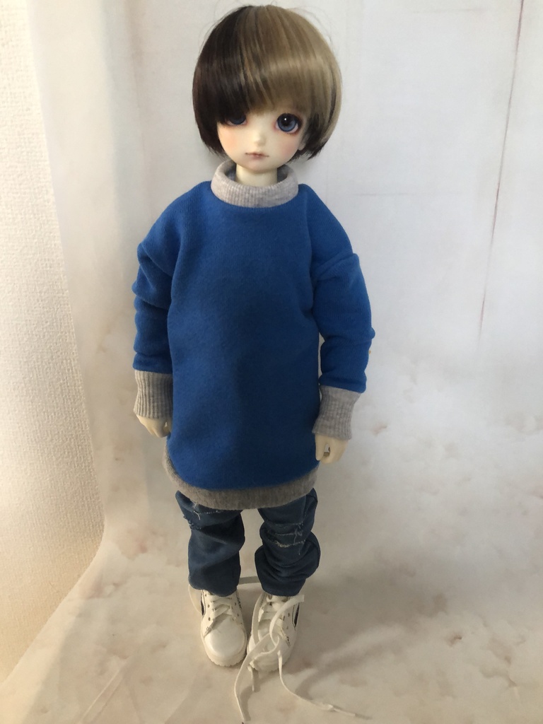 ゆるめのデニム(ブルー)