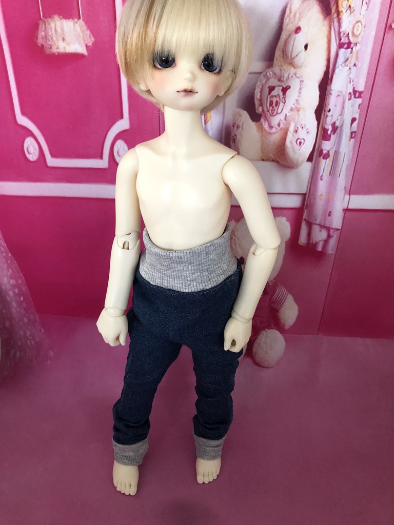 Rabbitトレーナー×ブルーデニムセット