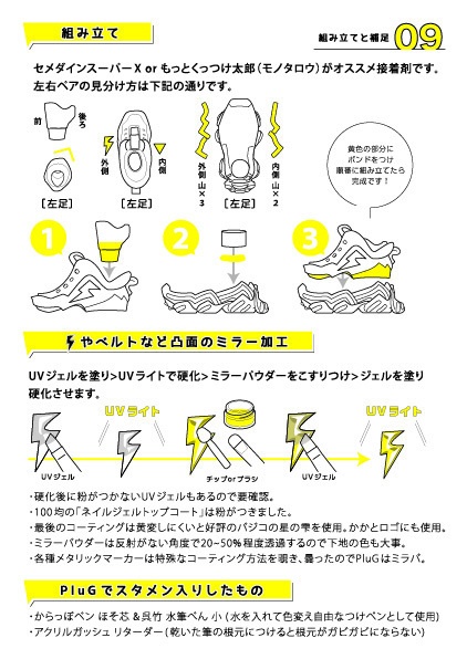 スニーカー塗装と組み立て説明書
