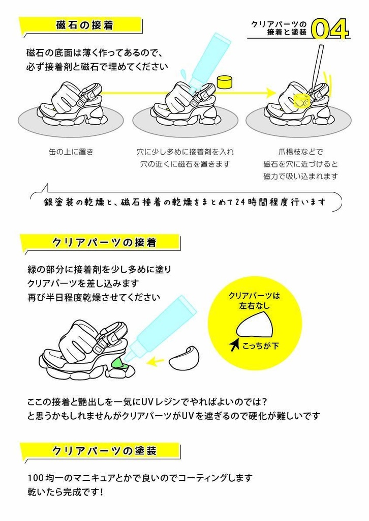 スニーカーサンダル 塗装と組み立て説明書