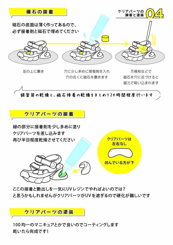 スニーカーサンダル 塗装と組み立て説明書