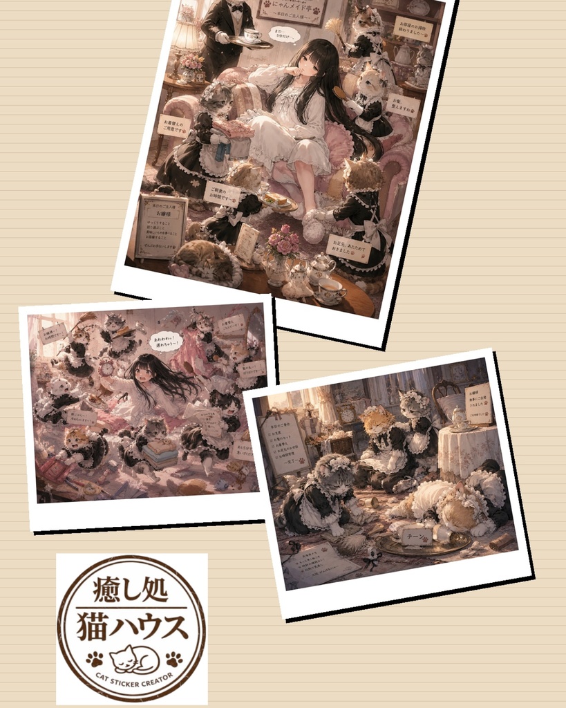 【3枚組｜無料サンプルあり】にゃんメイド亭の全力奉仕な朝 -起床から燃え尽きまで- / 癒し処 猫ハウス