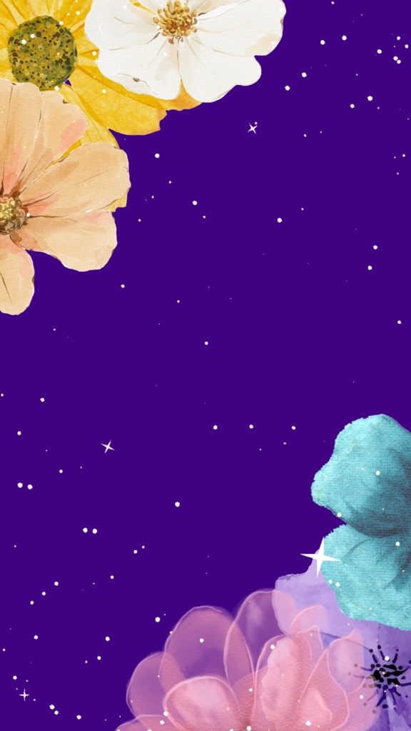 youtube向け縦型配信用動く背景 (花柄_各種)