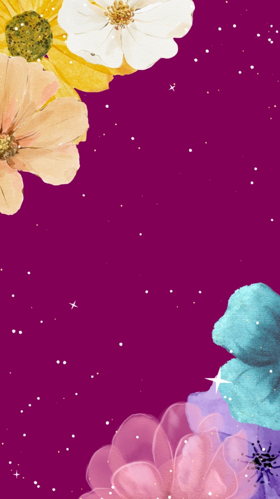 youtube向け縦型配信用動く背景 (花柄_各種)