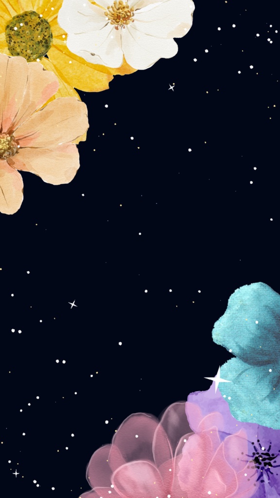 youtube向け縦型配信用動く背景 (花柄_各種)