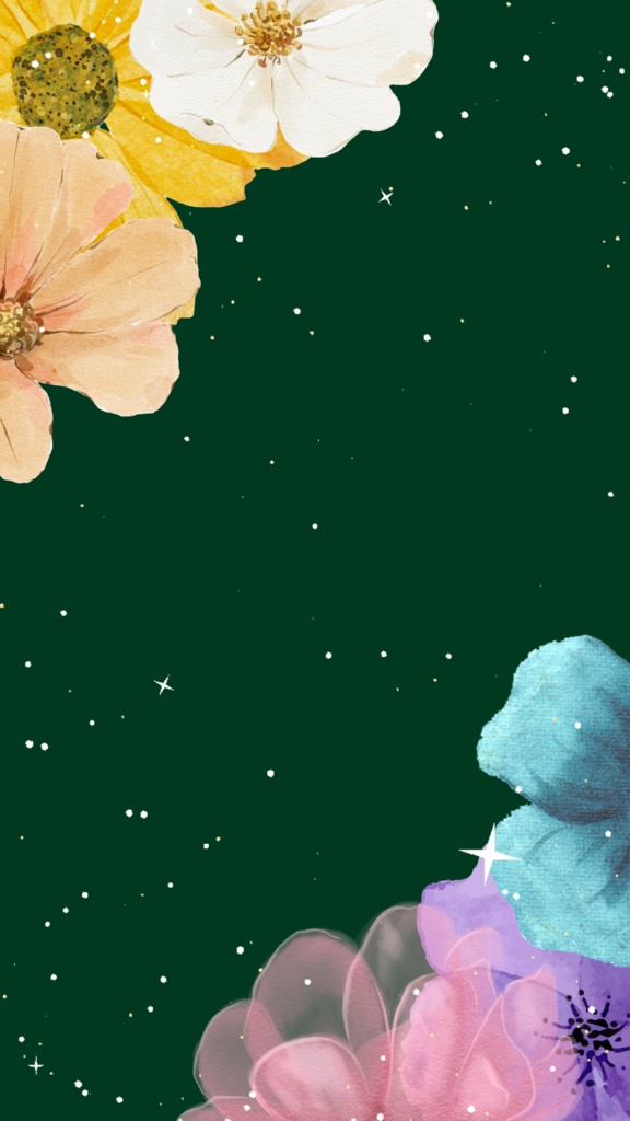 youtube向け縦型配信用動く背景 (花柄_各種)