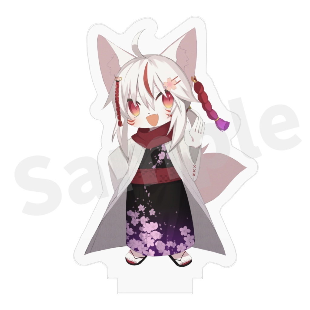 夜桜コハク和服衣装 アクリルフィギュア