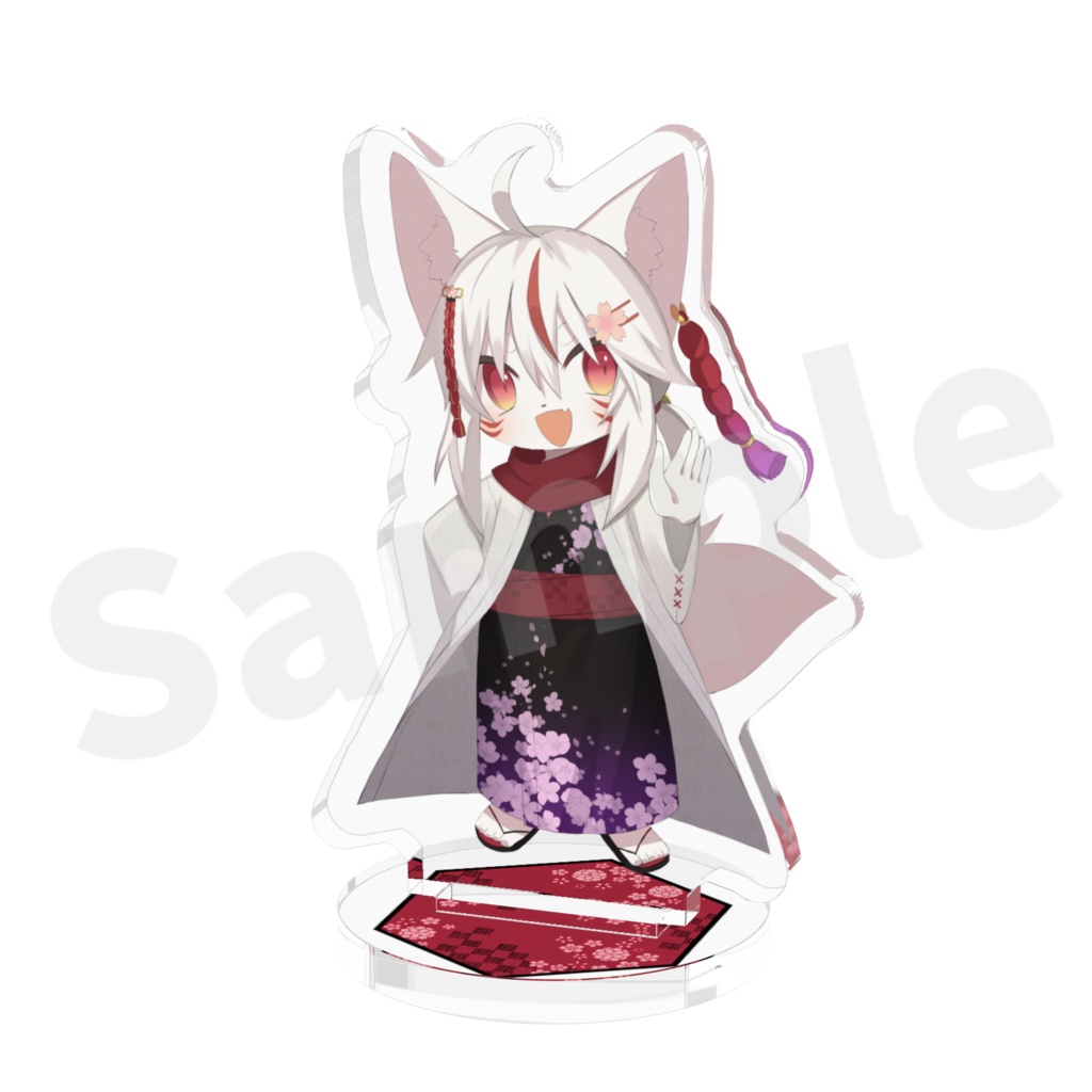 夜桜コハク和服衣装 アクリルフィギュア