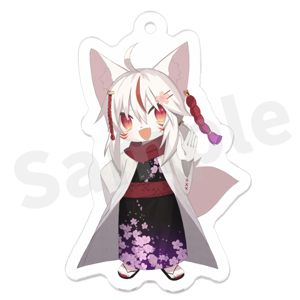 夜桜コハク和服衣装 アクリルキーホルダー