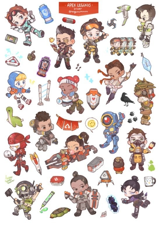 apex legend 手描きステッカー