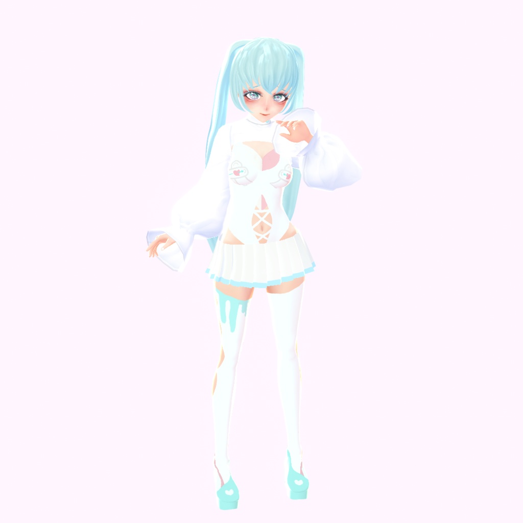 【VRoidベータ版想定】ゆめかわナース風コスチューム【無料】