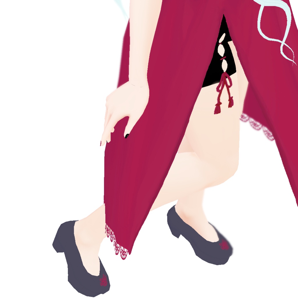 【VRoidベータ版想定】チャイナドレス一式【無料】