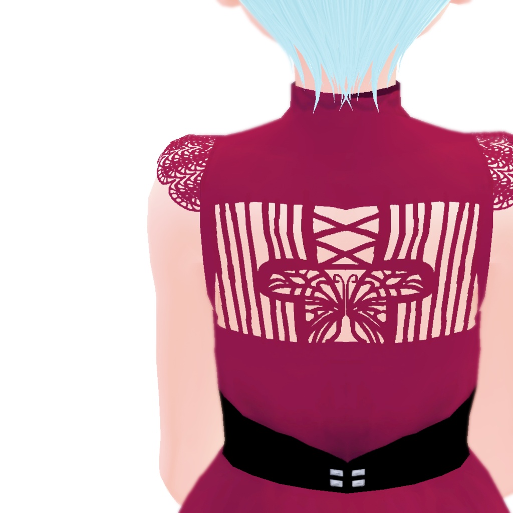 【VRoidベータ版想定】チャイナドレス一式【無料】