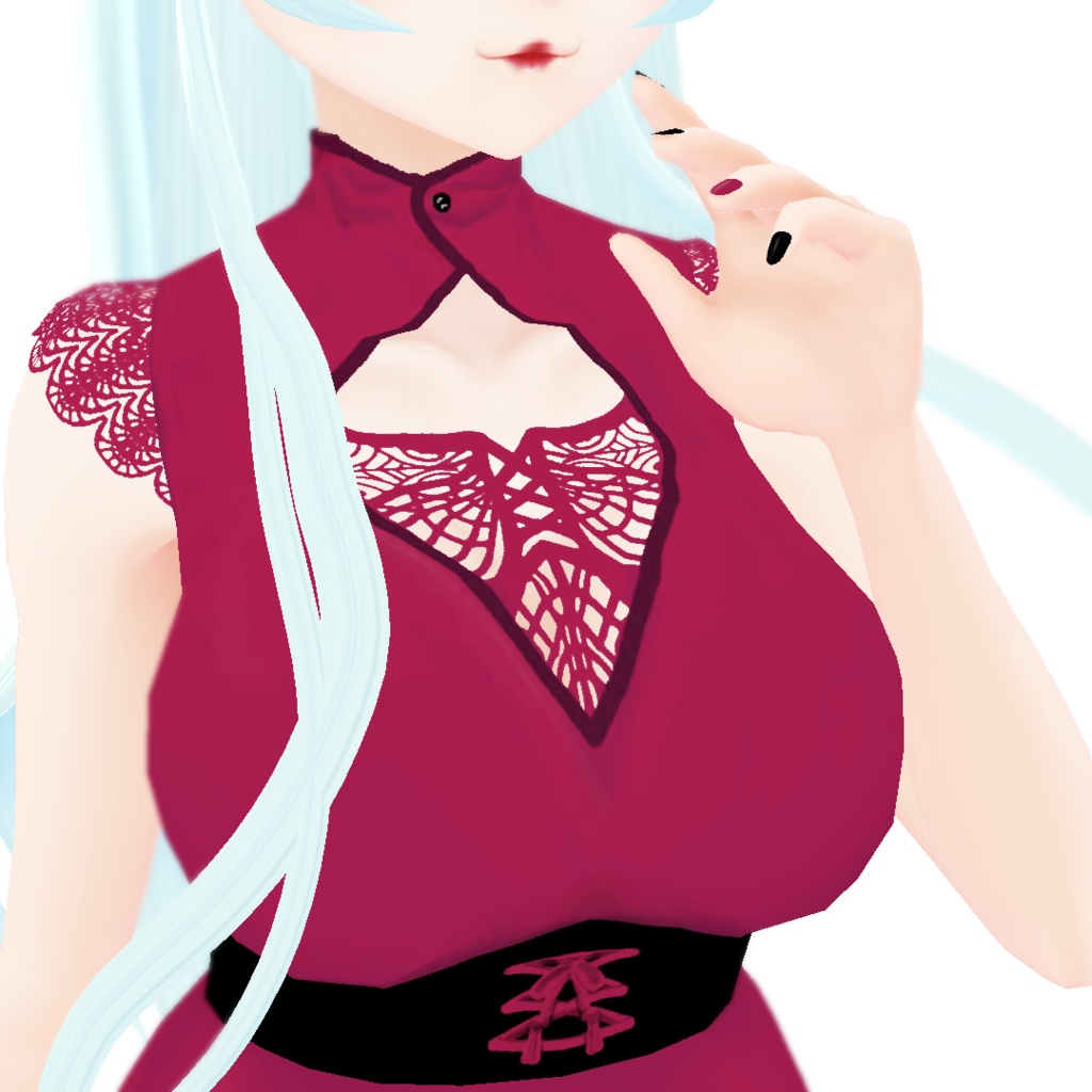 【VRoidベータ版想定】チャイナドレス一式【無料】