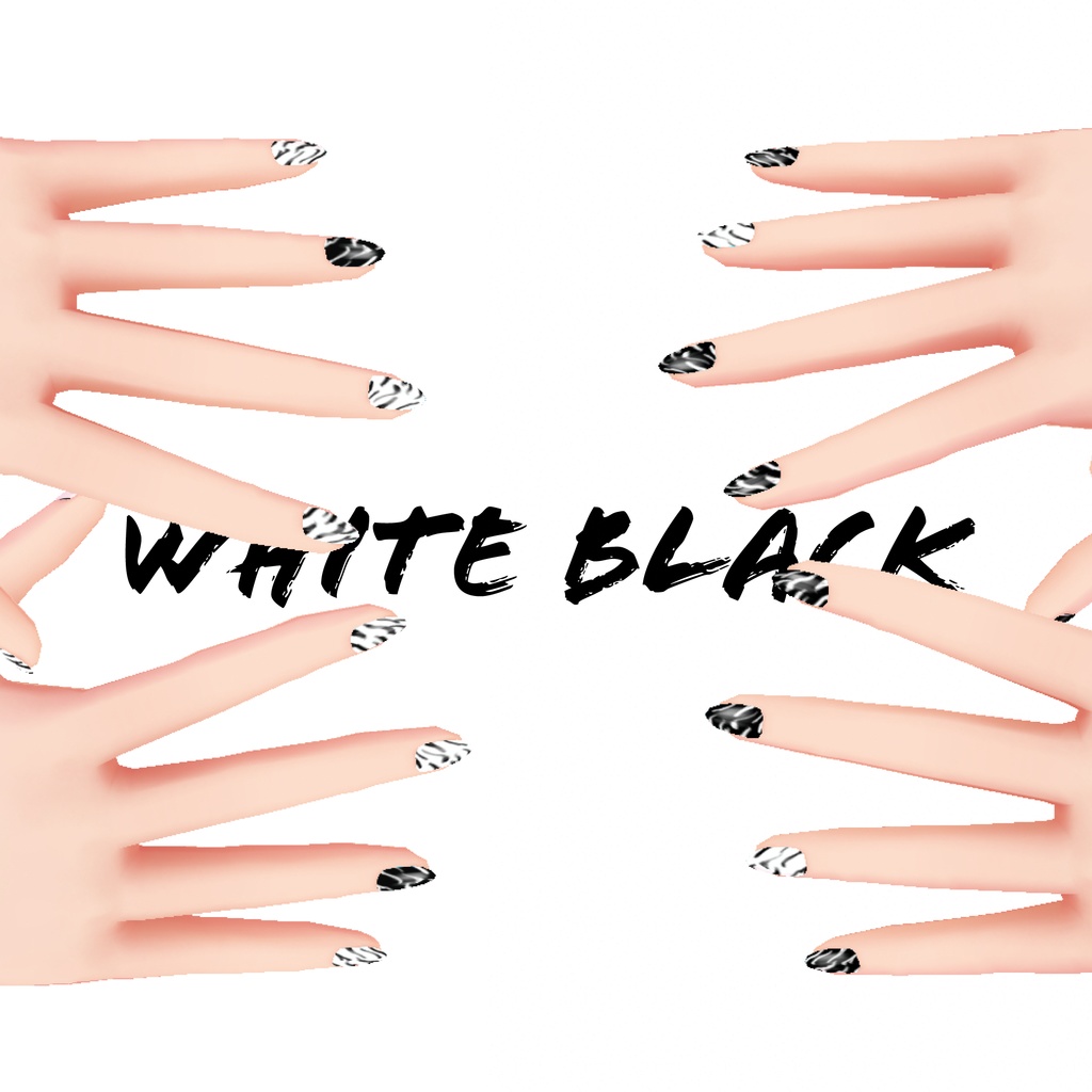 【VRoid】虎柄ネイル17色 l Tiger pattern nail【無料 / FREE】