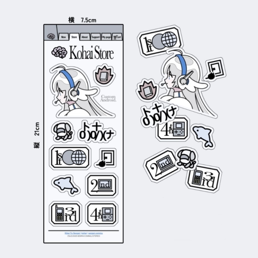 [委託]きかいとSenpaiシール/kohai