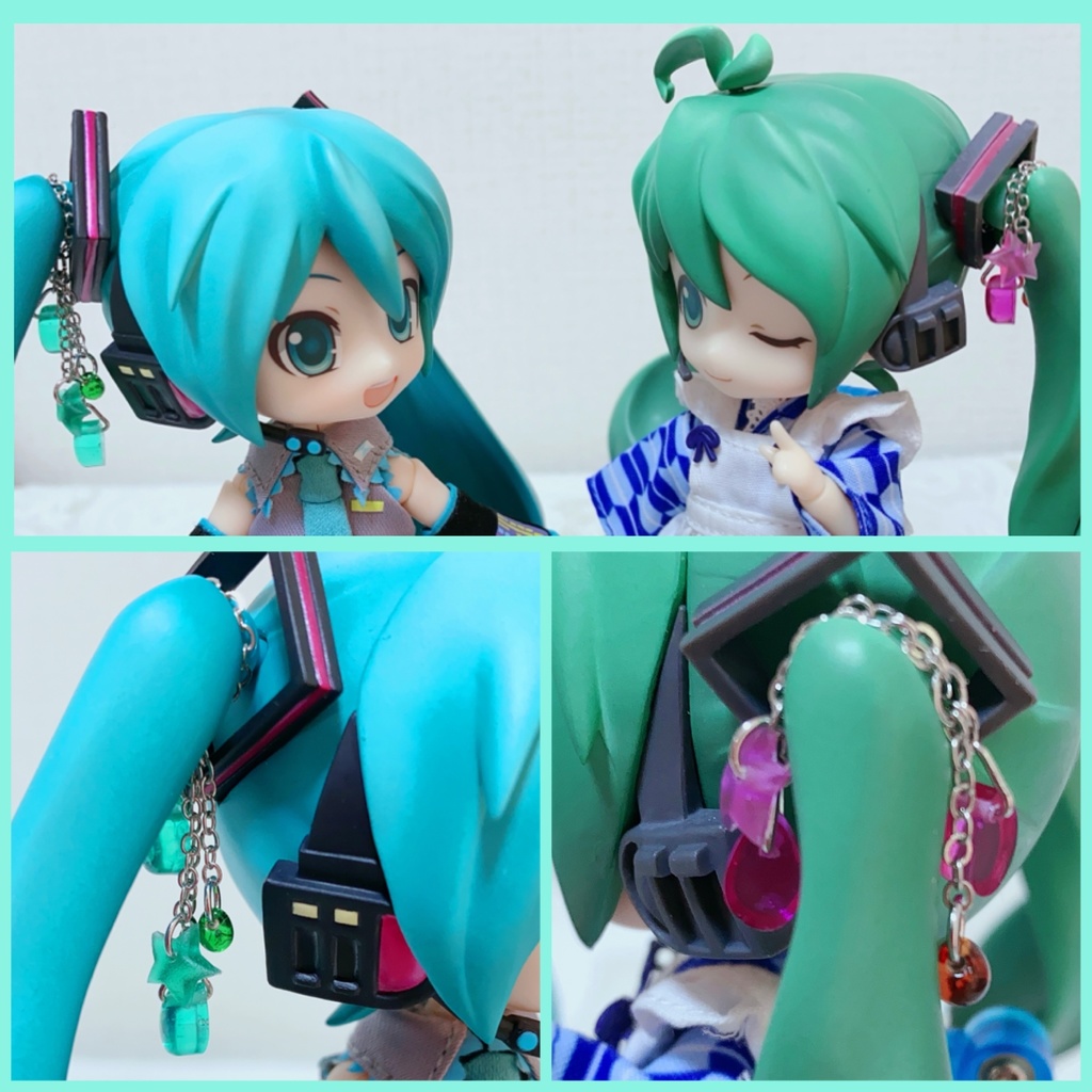 ゆらゆらチャームのヘアアクセa【ねんどろいどどーる用】