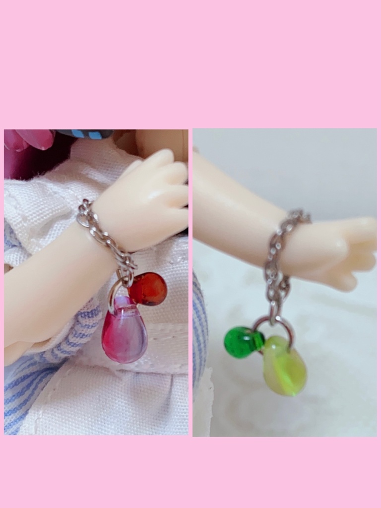 チェコドロップのブレスレット【ねんどろいどどーる用】