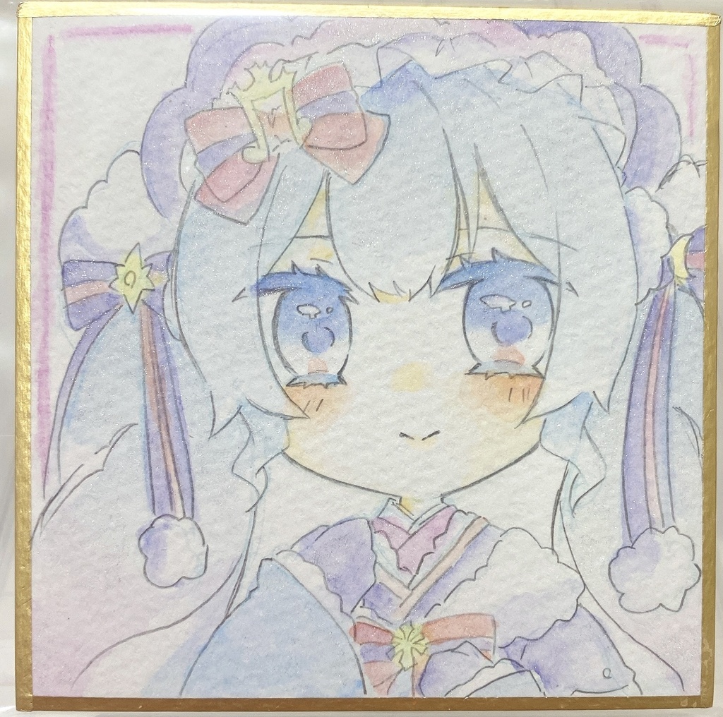 ボカロ豆色紙【イラスト原画】