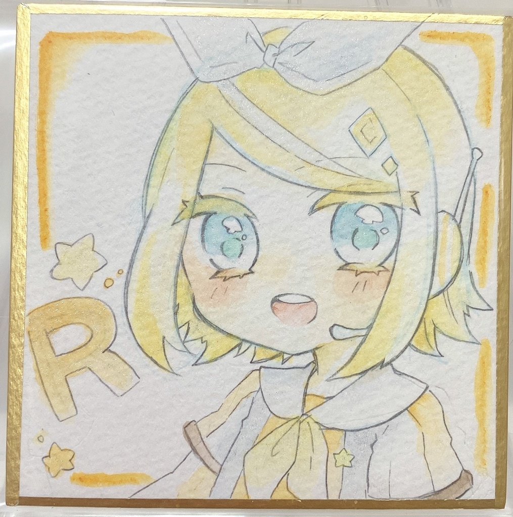 ボカロ豆色紙【イラスト原画】