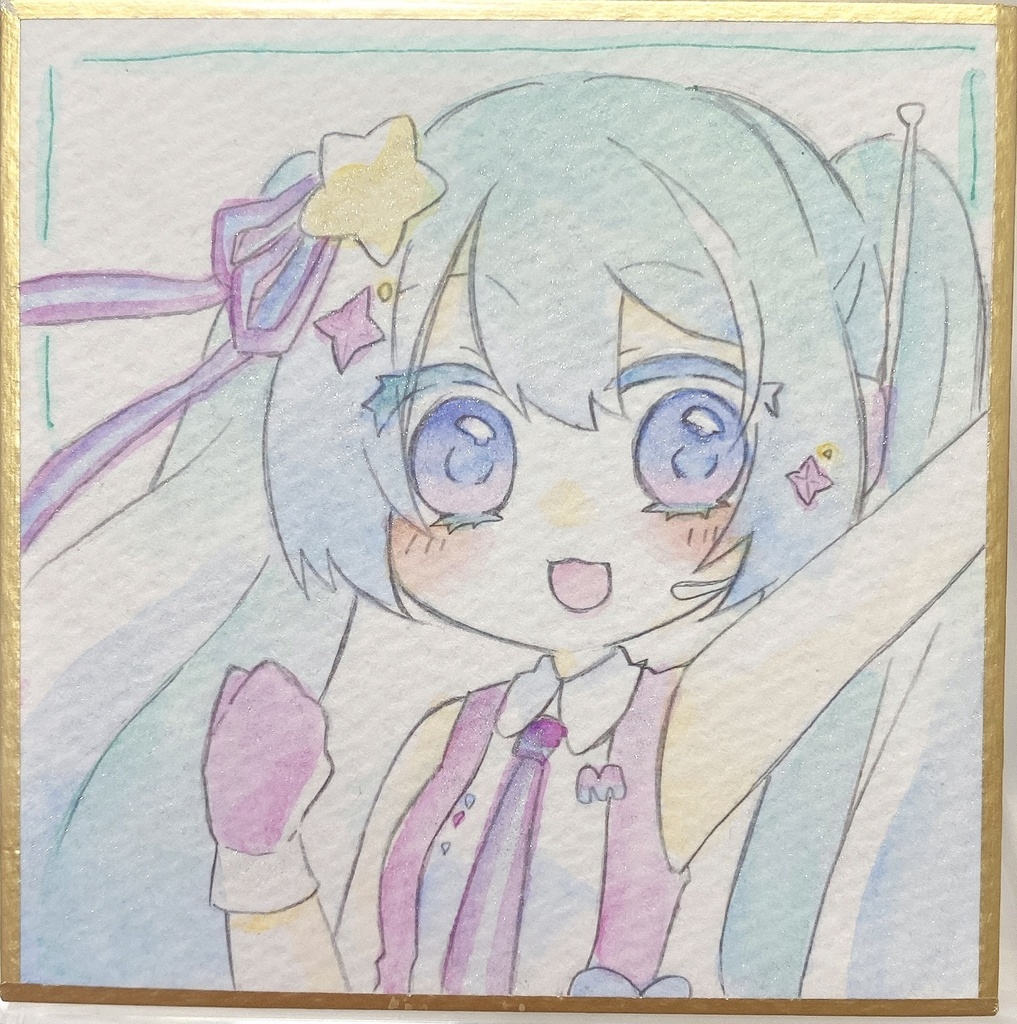 ボカロ豆色紙【イラスト原画】