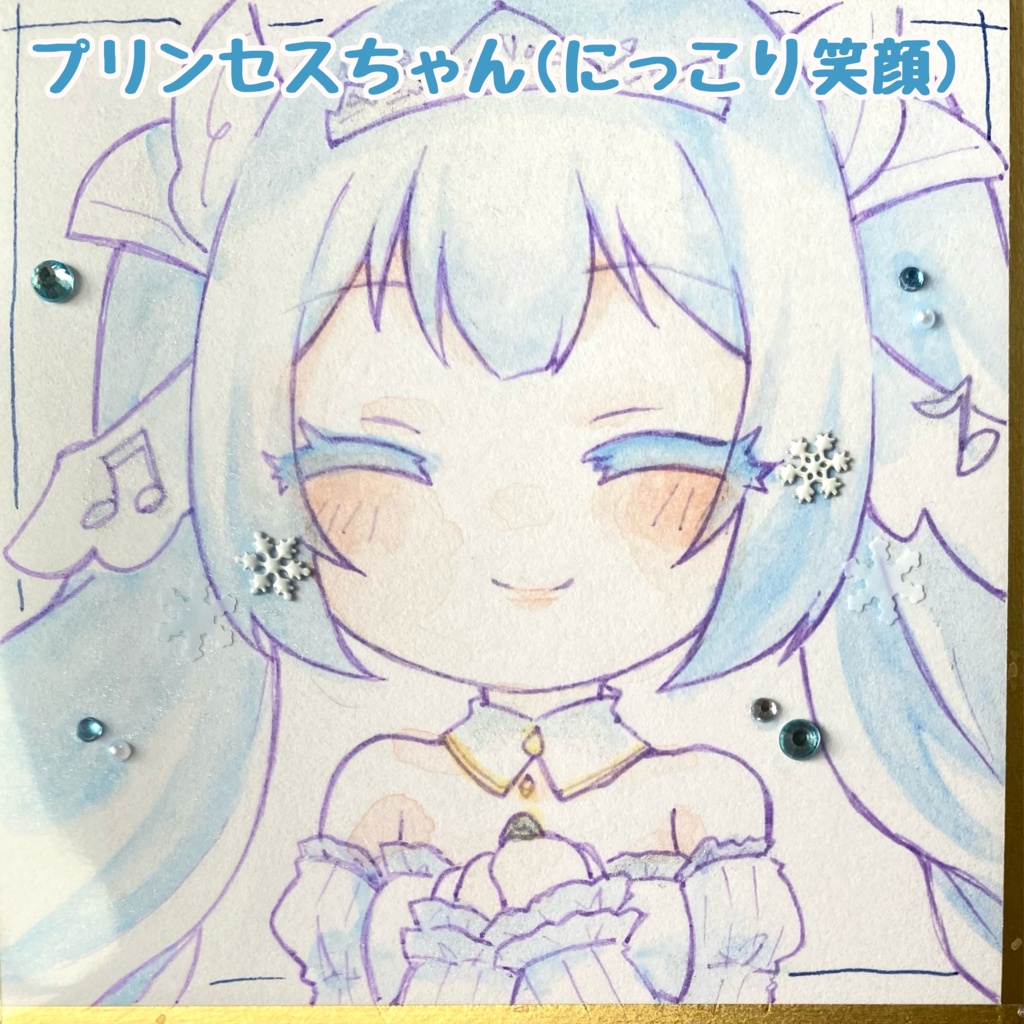 初音ミク豆色紙【イラスト原画】