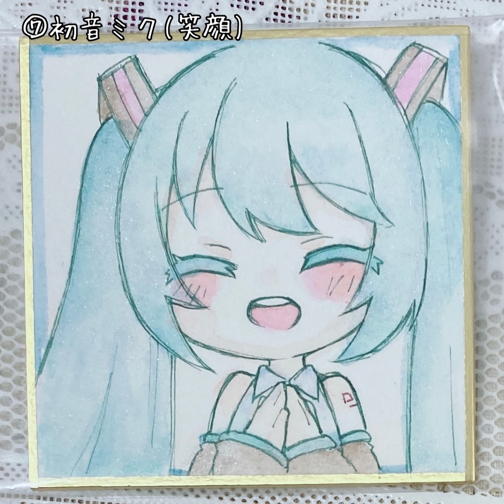 初音ミク豆色紙【イラスト原画】