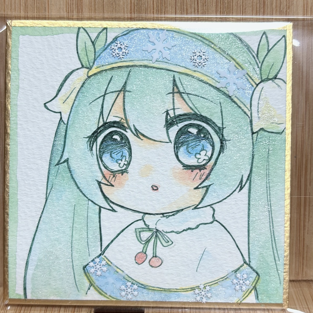 ボカロ豆色紙【アナログ原画】