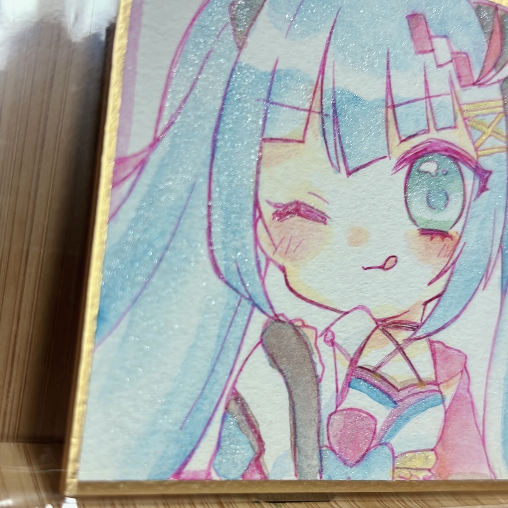 ボカロ豆色紙【アナログ原画】