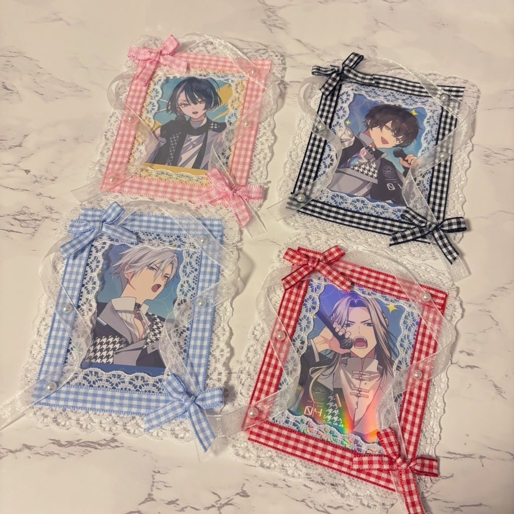 ギンガムチェック トレカデコ