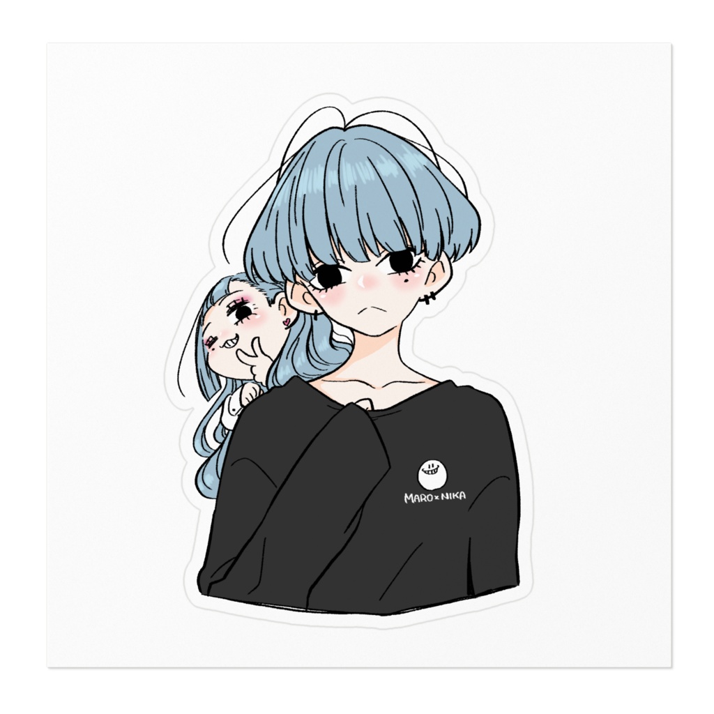 夜空と朝陽 ステッカー1