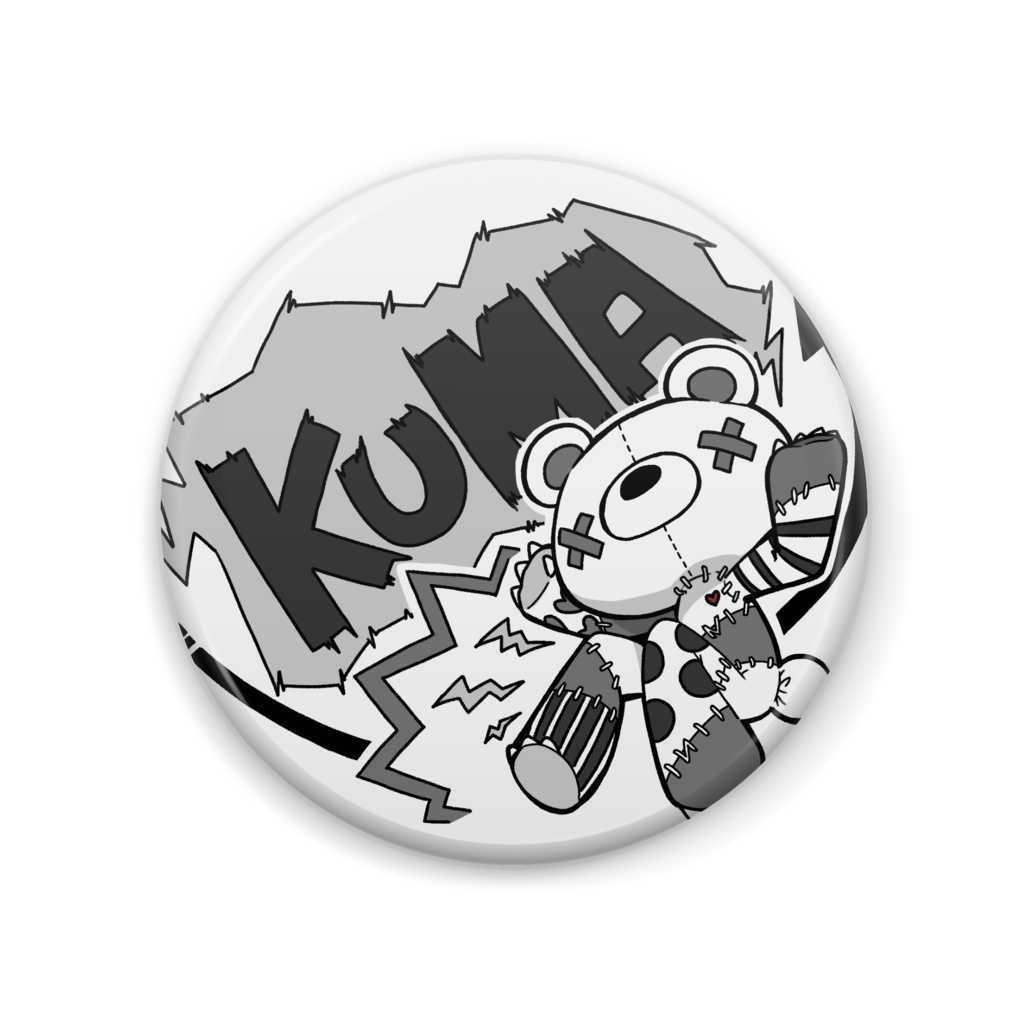 クマぐるみ缶バッジ