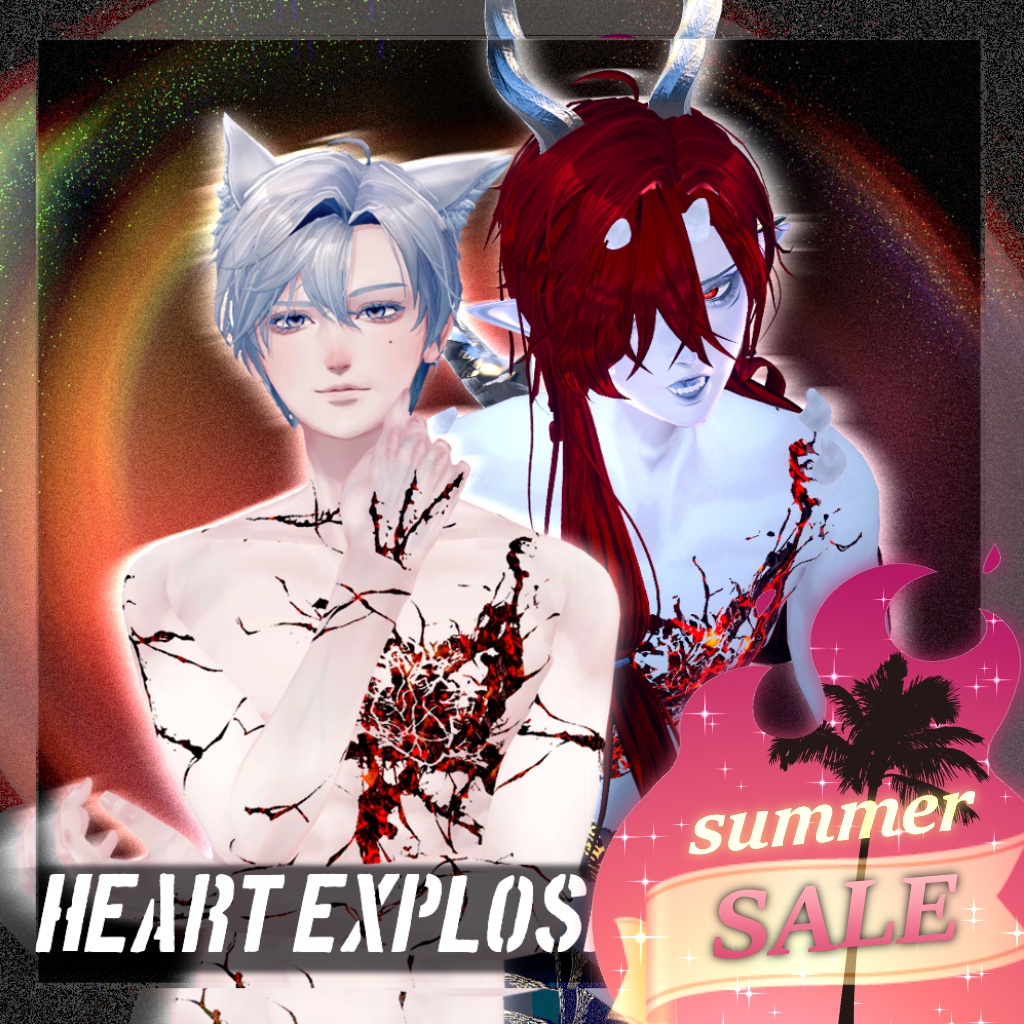 【動く】Heart Explosion Tattoo【怜対応】