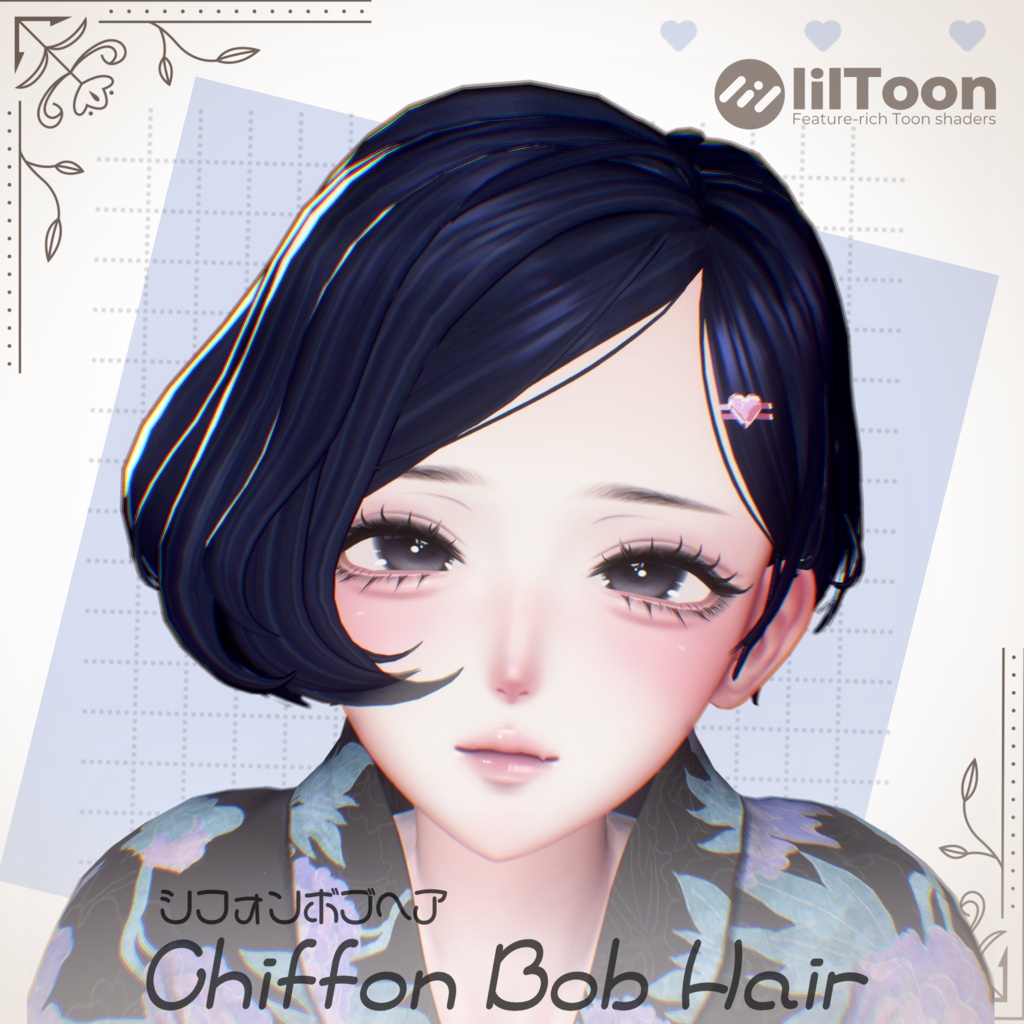 シフォンボブヘア