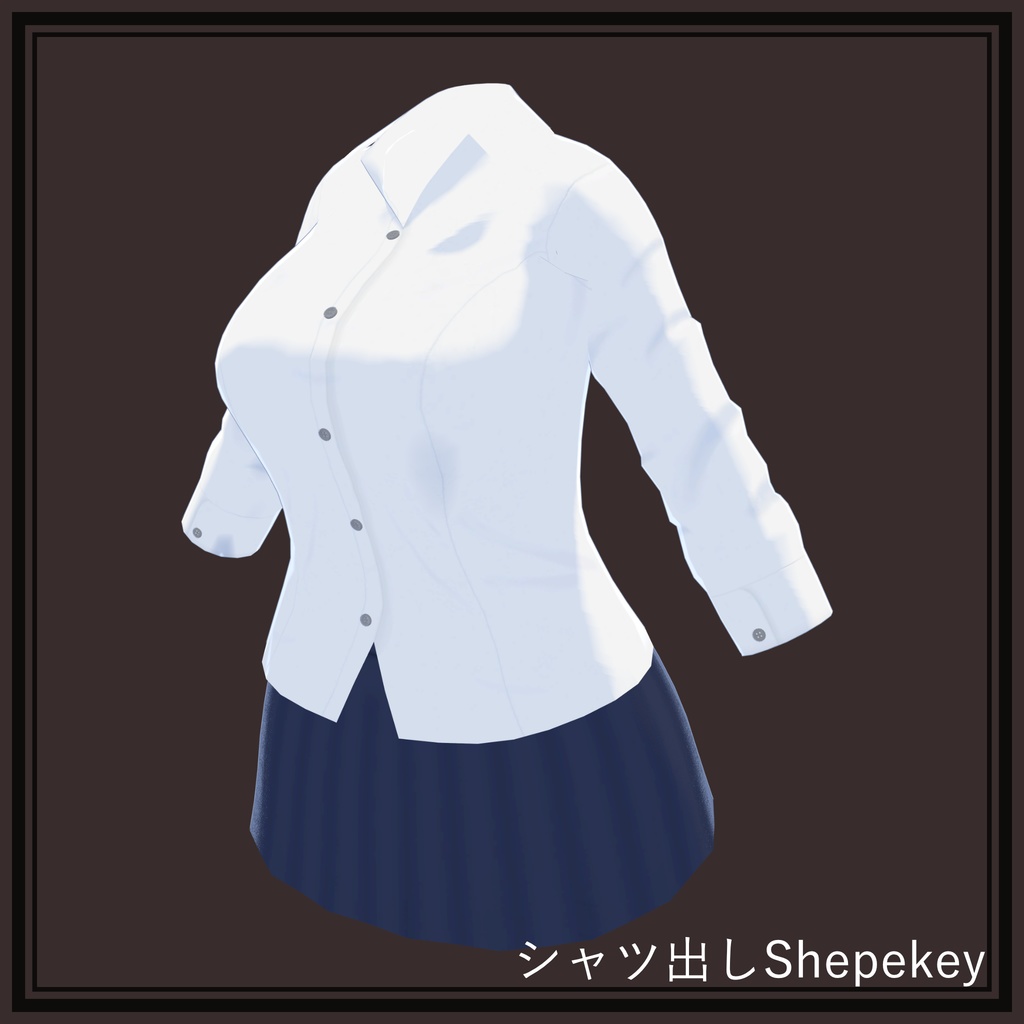 【3Dモデル】桔梗用「レザーベストセット(Leather vest set)」