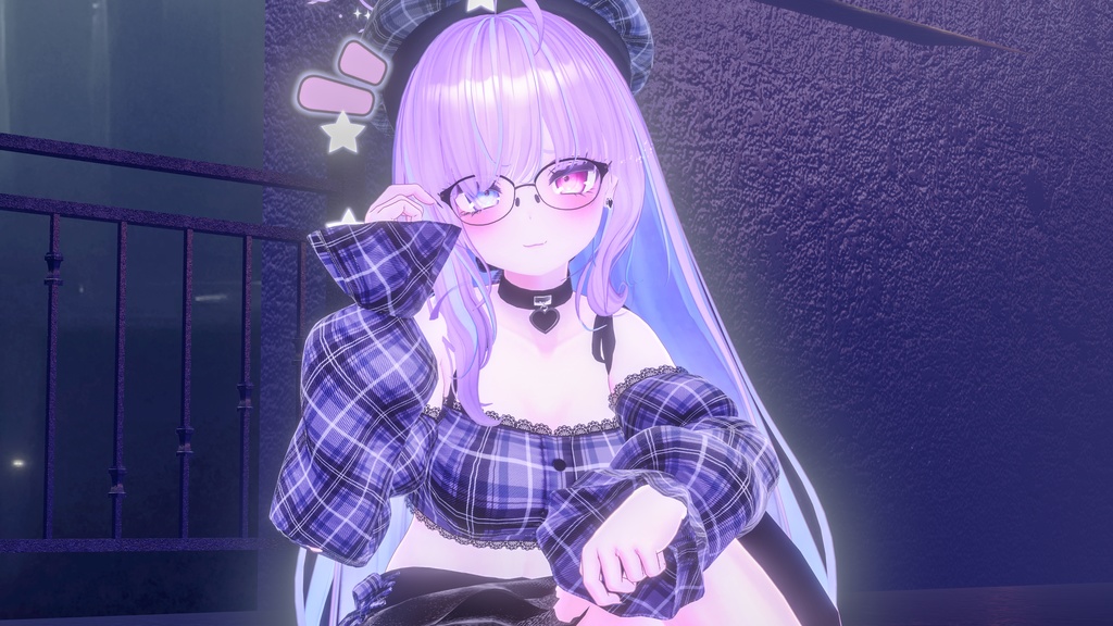 【3Dモデル】 2層フレームメガネ "Double Frame"