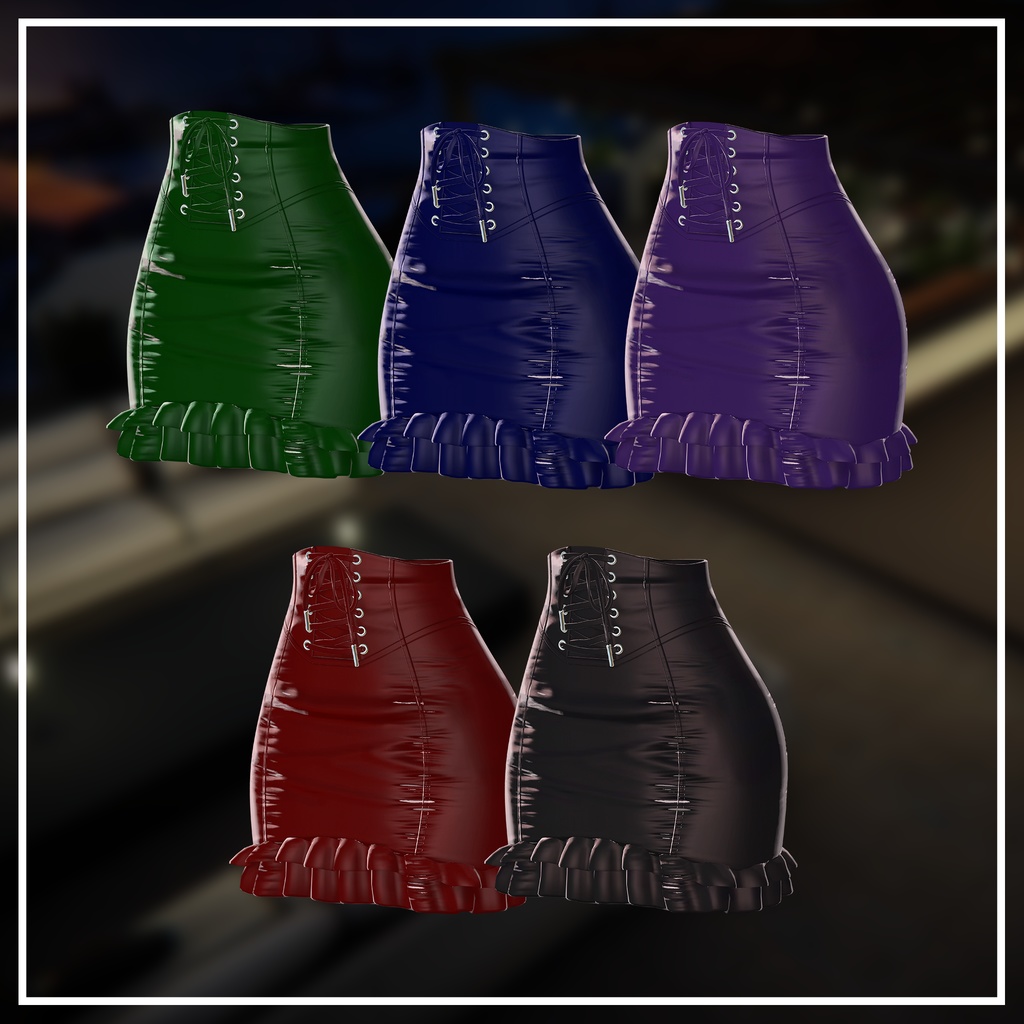 【3アバター対応】CorsetDress【3Dモデル】