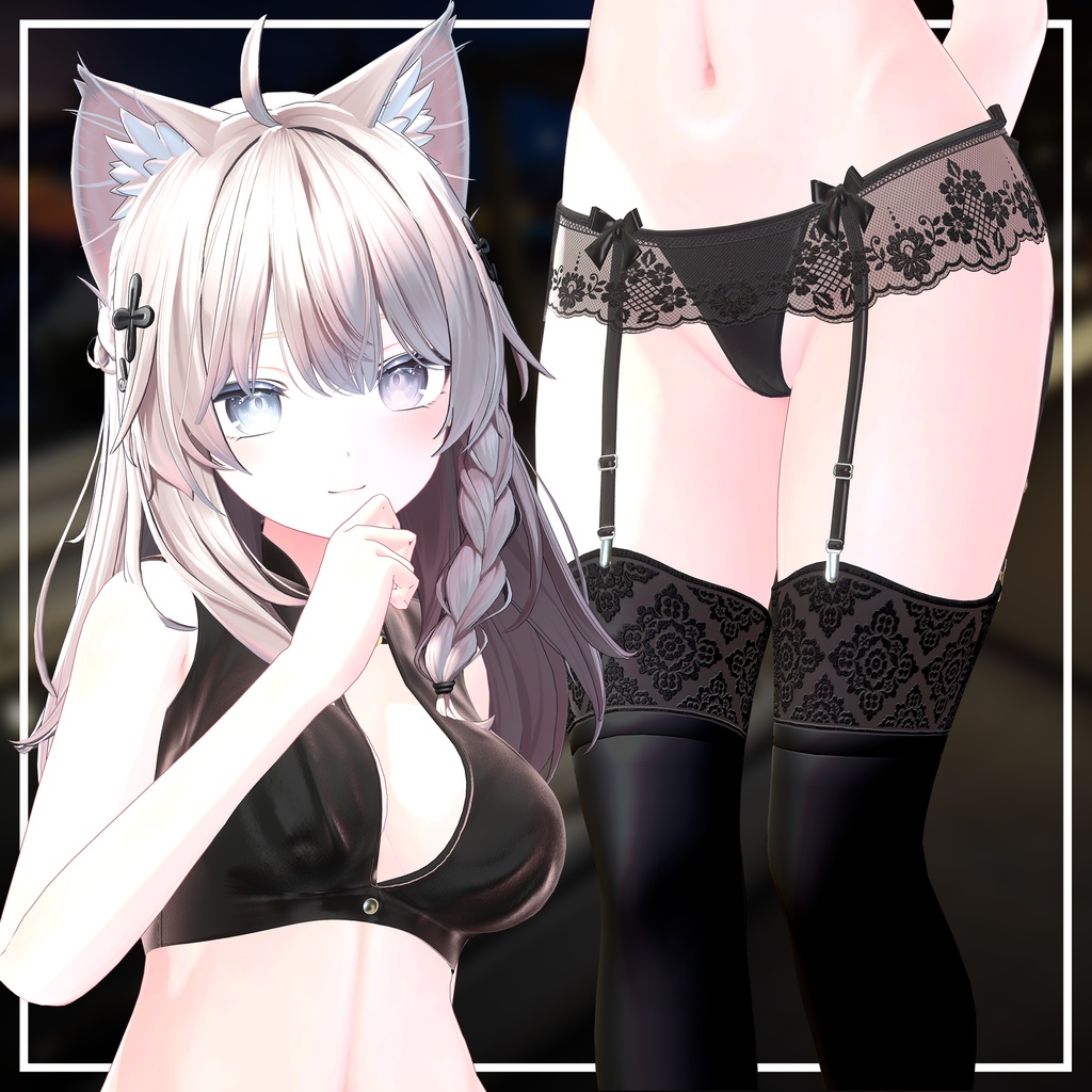 【3アバター対応】CorsetDress【3Dモデル】