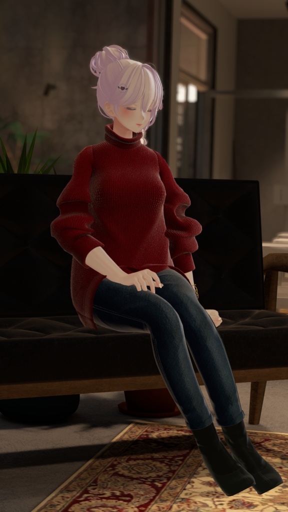 ゆったりニットセーター 【LooseKnitSweater】【 #Grayce_VRC 】