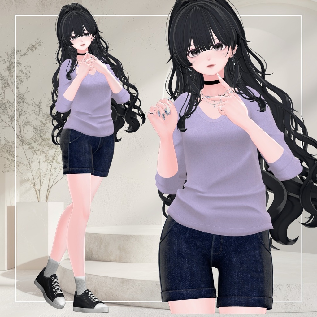 【9アバター対応】Urban V-neckSet【VネックTシャツセット】