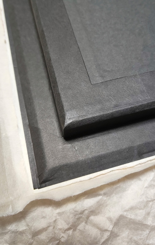 「巡る」手漉き和紙印刷作品