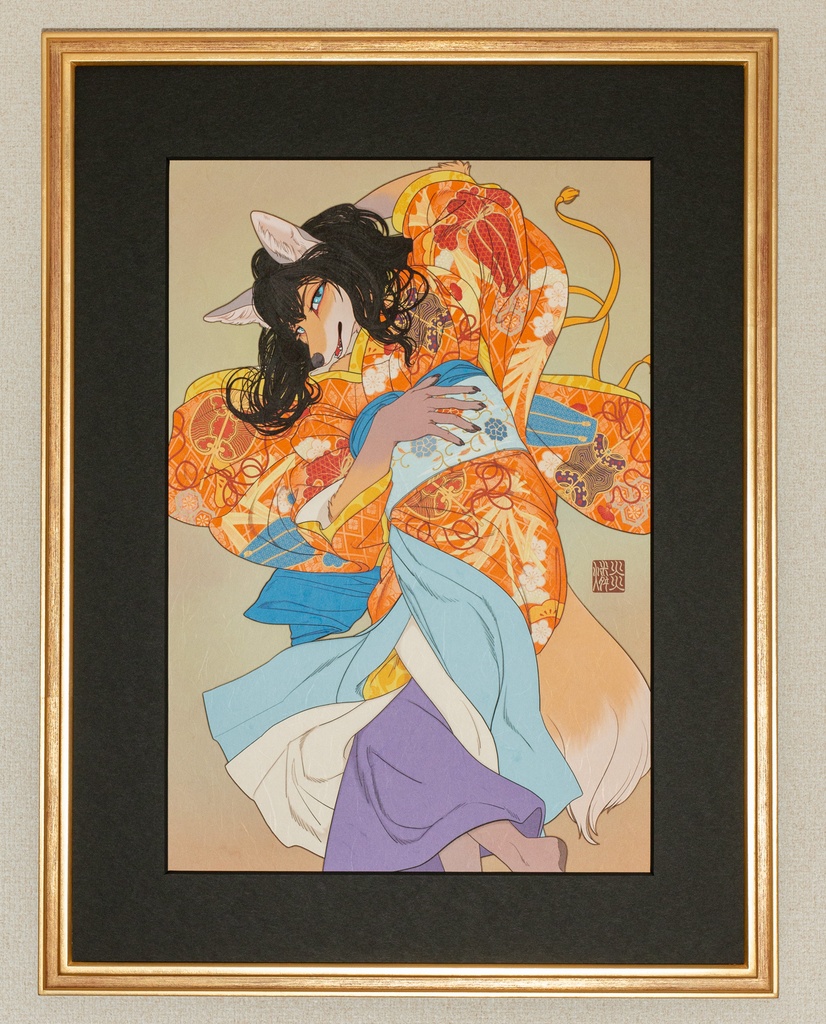 「花やぐ」和紙印刷作品