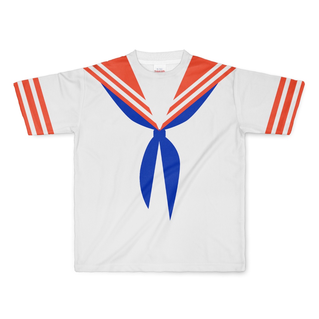 なんちゃってセーラー服 Tシャツ 赤青 Lサイズ