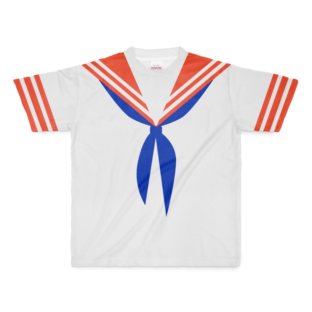 なんちゃってセーラー服 Tシャツ 赤青 Mサイズ