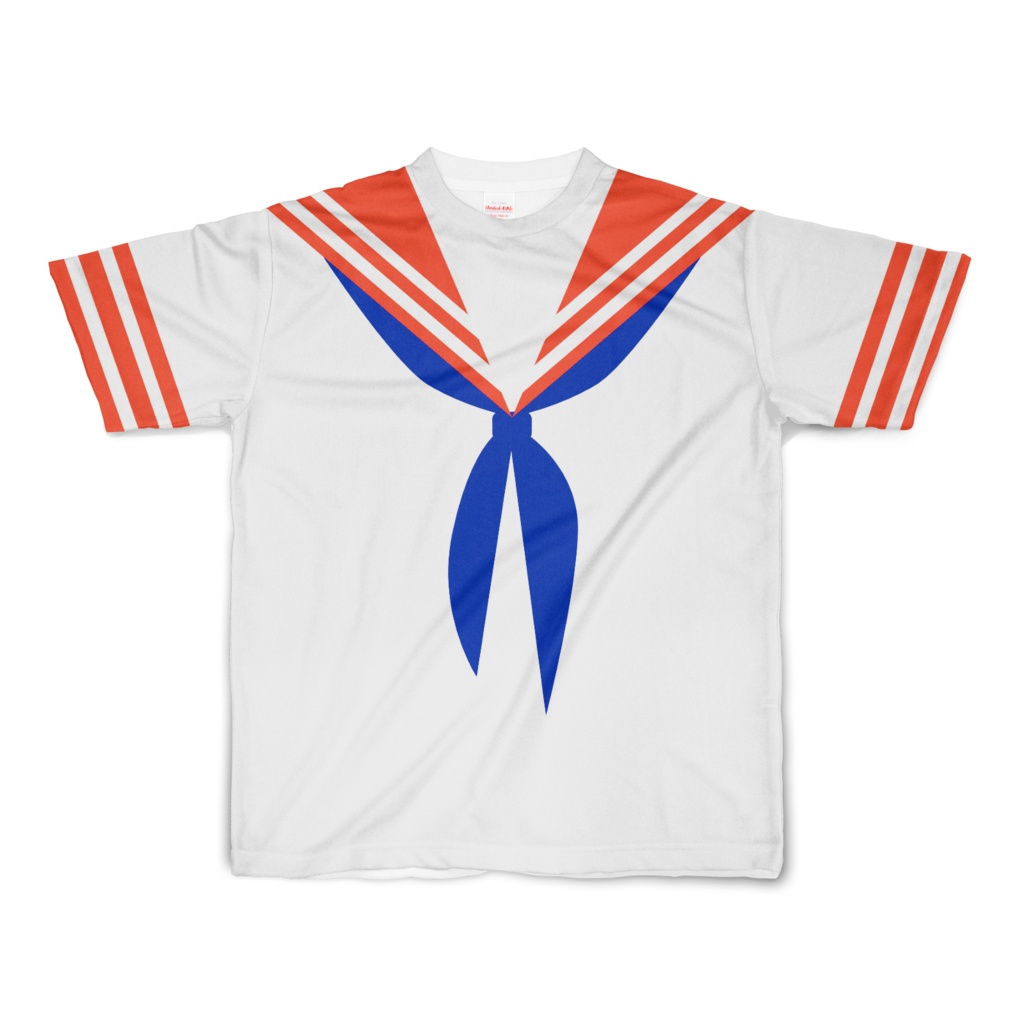 なんちゃってセーラー服 Tシャツ 赤青 Sサイズ