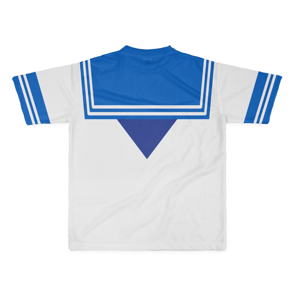 LサイズなんちゃってKIKIYOU'Sセーラー服_白青青ネクTシャツ