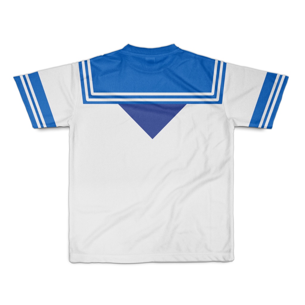 SサイズなんちゃってKIKIYOU'Sセーラー服_白青青ネクTシャツ
