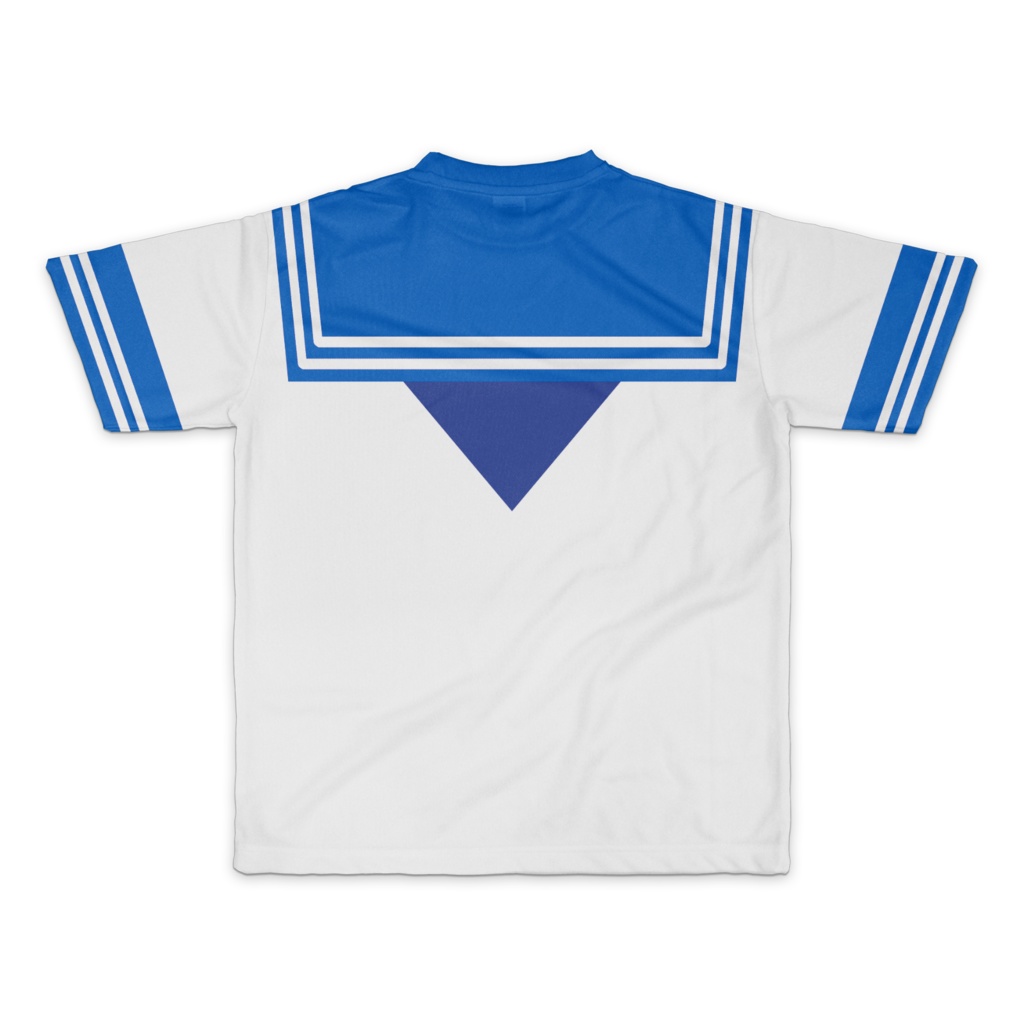 MサイズなんちゃってKIKIYOU'Sセーラー服_白青青ネクTシャツ